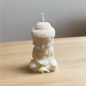 Premium 100% Natural Wax Buddha Candle - Unscented - Yoga - Meditation - Gift